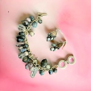 Silpada beaded cha-cha bracelet and earrings